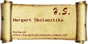 Hergert Skolasztika névjegykártya